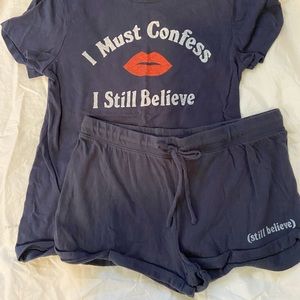 Britney Spears Junk Food Baby One More Time I Must Confess Sleep Set Pajamas M